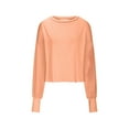 thumbnail image 6 of Womens Oversized Open Back Sweatshirts Long Sleeve Backless Shirts Cropped Off The Shoulder Crew Neck Workout Tops, 6 of 9