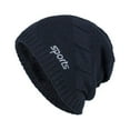 thumbnail image 2 of Dyfzdhu Men Women Winter Down Headgear Solid Color Pile Cap Casual Earmuffs Hat Blue, 2 of 4