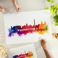 thumbnail image 4 of Lantern Press 1000 Piece Jigsaw Puzzle, Washington, DC, Skyline Abstract, White Background, 4 of 5