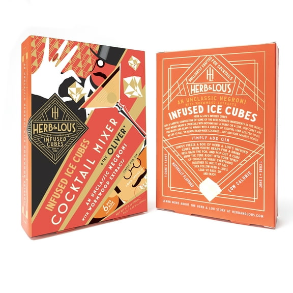 Herb & Lous, Green Ginger "Wormwood" Negroni Cocktail Mixer Cubes, 6pk