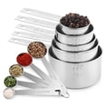 thumbnail image 3 of Juego De Tazas Y Cucharas Medidoras De Acero Inoxidable De 10 Piezas, 5 Tazas Y 5 Cucharas, 3 of 5
