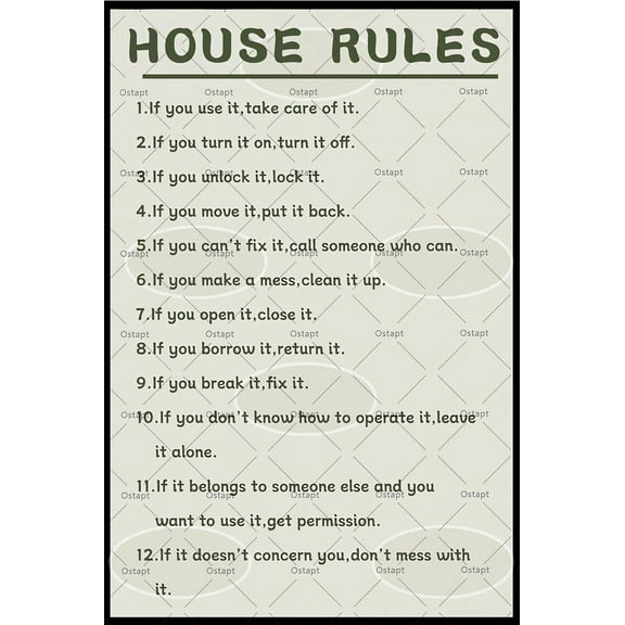 House Rules Funny Metal Tin Sign If You Open It Close It Metal Plaque Family Rule Wall Metal Signs 8x12 Inch