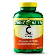 Spring Valley Vitamin C Tablets with Rose Hips, 1000 mg, 250 Count