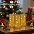 thumbnail image 6 of LED Flameless Candles，2 Pack,Acrylic Glass Cover Battery Operated, Real Wax Candles Warm Color Flickering Light for Festival Wedding Home Party Decor, Gold, 6 of 9