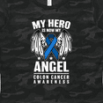 thumbnail image 4 of Inktastic My Hero is Now My Angel Colon Cancer Awareness Women's T-Shirt, 4 of 5