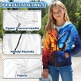 thumbnail image 5 of chaqlin Girls' Fashion Hoodies & Sweatshirts Butterfly Full Zip Hoodie Ice Fire Flame Long Sleeve Sweatshirt Jacket Casual Outerwear with Pocket Fall Winter Fashion Clothes, 5 of 7