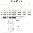 thumbnail image 4 of lcziwo Womens One Piece Swimsuit Casual Sleeveless Ribbed Knit Tummy Control Swimwear Summer Beach High Cut Bathing Suits Red XXL, 4 of 4