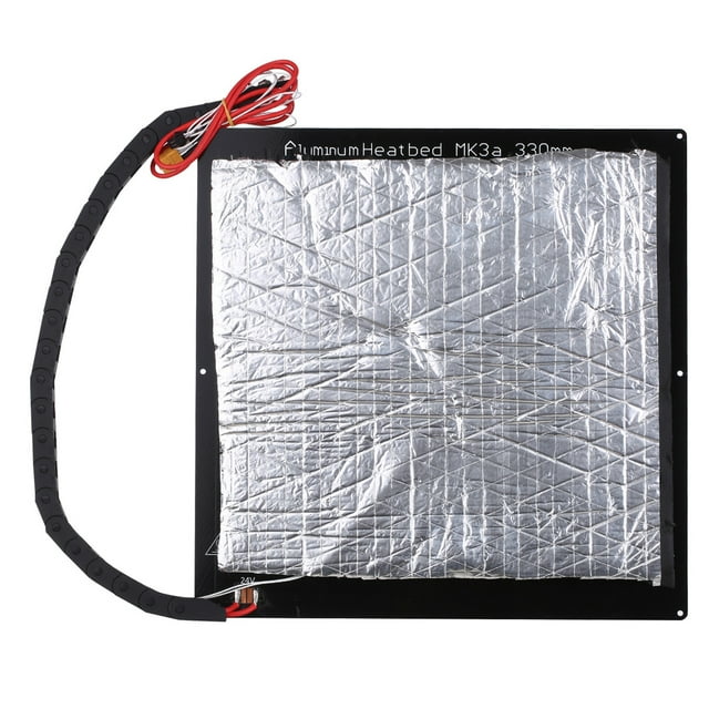 moobody 24V 3D Printer Upgrade Hotbed MK3 Heating Platform Aluminum Plate 330*330*3mm with Wire and Insulated Cotton Compatible with X5SA/X5SAPRO Printer