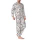 thumbnail image 2 of Balery Christmas Elements Pijama para Hombre de Dos Piezas con Manga Larga, Conjunto de Dormir y Descanso Suave con Bolsillos-XX-Large, 2 of 7