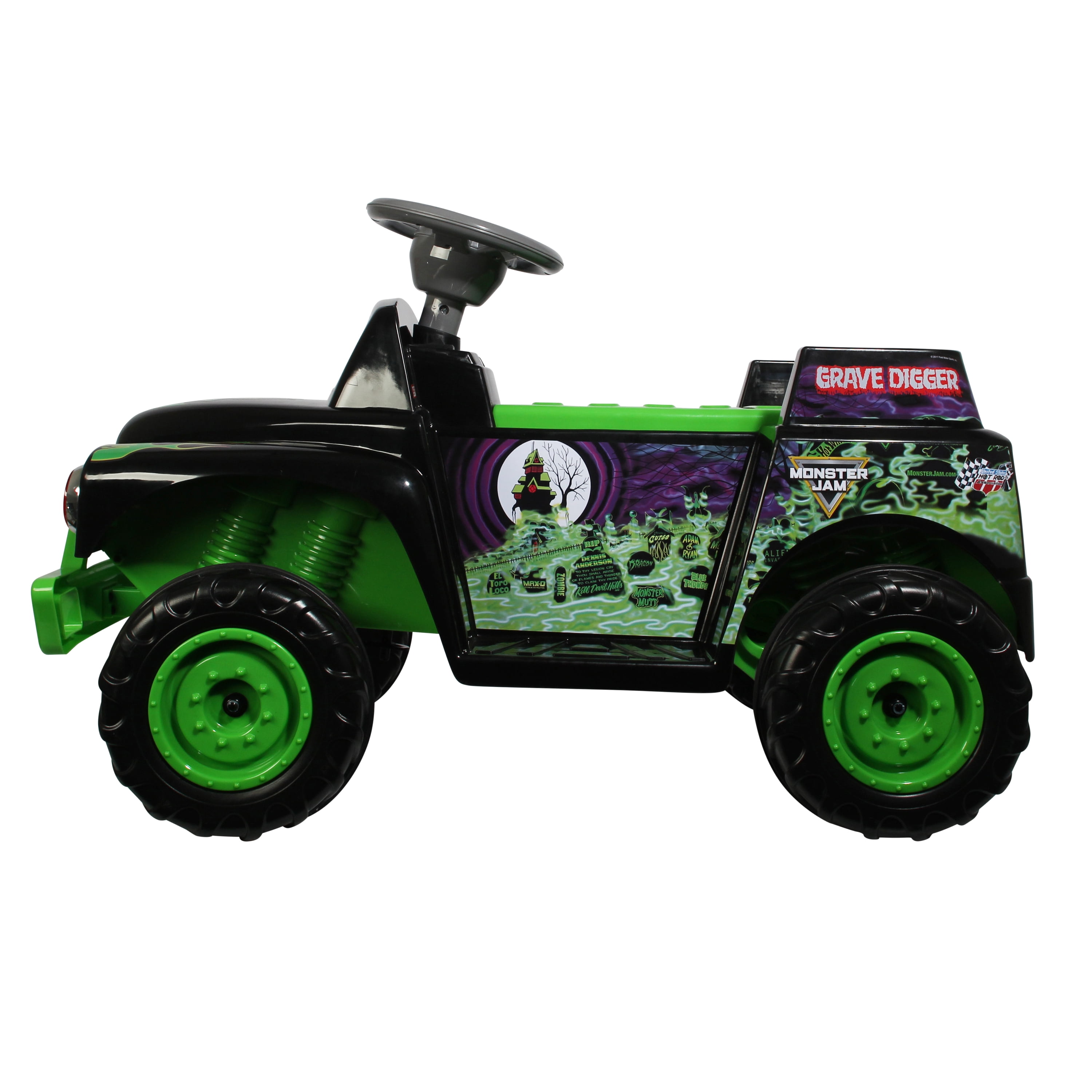 Monster Jam Grave Digger 6-Volt Battery Powered Ride-On Fun Riding Toy ...