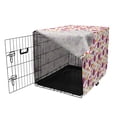 thumbnail image 3 of Fruit Art Dog Crate Cover, Pomegranates Cherries Strawberries and Pears on Plain Background, Easy to Use Pet Kennel Cover Small Dogs Puppies Kittens, 7 Sizes, Dark Magenta and Mustard, by Ambesonne, 3 of 6