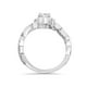 1/2 Carat Diamant Vintage Pétale Fiançailles Ronde Halo Bague 14K Or Blanc – image 3 sur 3