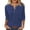 C-Dark Blue678, variant on DHFJKG Henley Shirts For Women Solid Color 3/4 Sleeve T Shirt Spring Summer Loose Fit Basic Tee Soft Daily Wear Stylish Tops