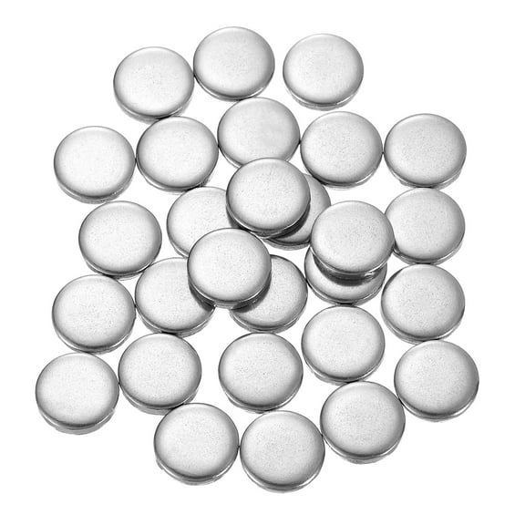 Uxcell 100 Pack Stainless Steel Disc, 3/8"(10mm) Dia 0.12"(3mm) Thick 304 Stainless Steel Flat Round Sheet Blank Round Circle Plate for Crafts Metal Stamping and Jewelry Making