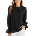 thumbnail image 2 of Blusa De Cuello Alto Para Mujer, Blusa Casual De Manga Larga Con Pu?os Elásticos De Gasa Para Dama Para Citas Para La Oficina ANGGREK Otros, 2 of 6