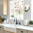 thumbnail image 6 of Watercolor Flower Tie Up Curtain 63 Inches Long, Rustic Butterfly Plant Balloon Style Kitchen Window Curtain Over Sink, Small Window Rod Pocket Curtain 46"x63", 6 of 9