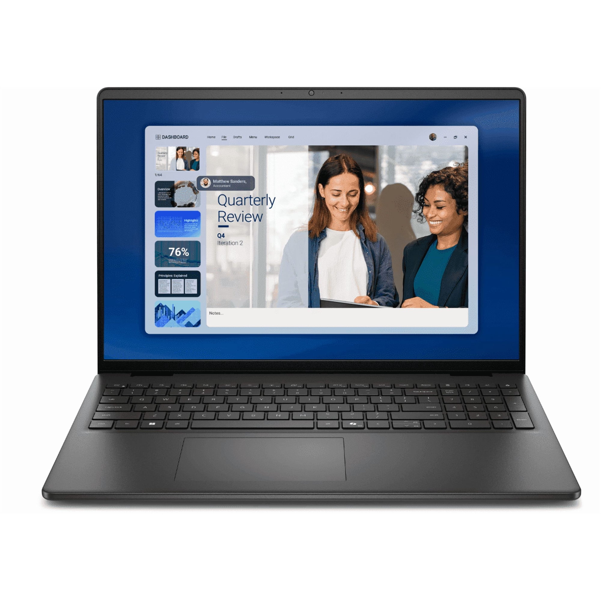 Dell 16 Business Laptop DC16255 - 16.0" FHD+ 1920x1200 Touchscreen - Ryzen 7 250 - 16GB RAM - 512GB SSD - Windows 11 Home - Carbon Black