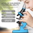 thumbnail image 2 of Microscope for Kids 100X 400x 2000X Magnification Kids Science Toys with Microscope Slides LED Light and Box Education Scientific Toys for Child White, 2 of 8