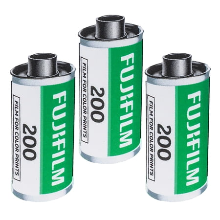 FUJIFILM ISO 200 36-Exposure Color Negative Film for 35-mm Cameras, 3 Pack