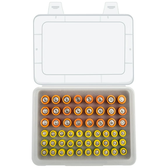 Battery Storage Organizer Box, Garage Case Holder for 24* AA, 30* AAA Batteries-white (Bag Only)