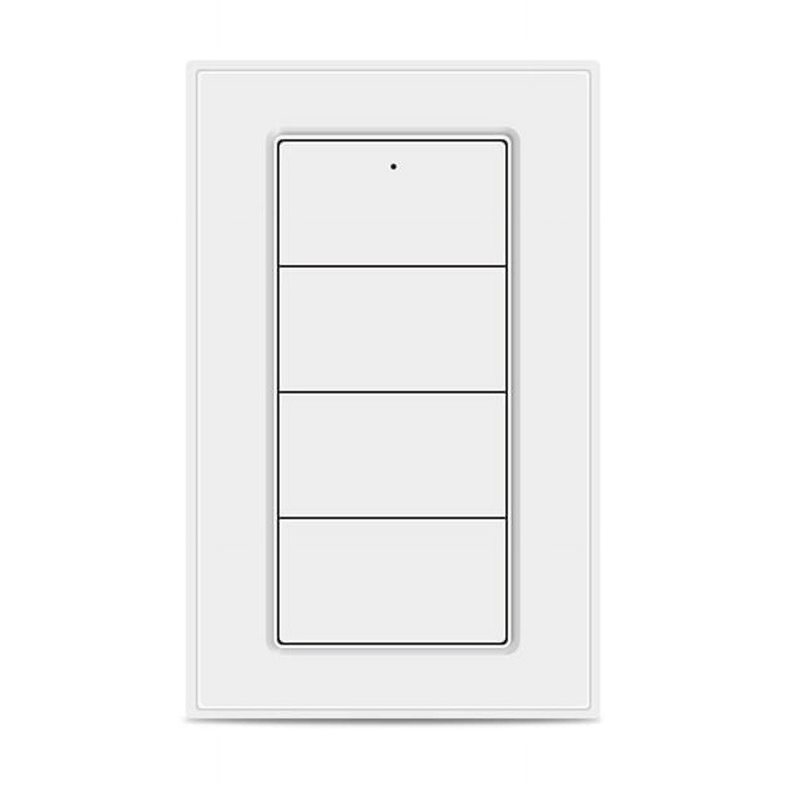 Tuya Zigbee Wireless 4-Gang Scene Switch Smart Life App Control, Battery Powered Portable Scene Push Button Switch