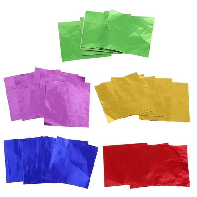 500x Envoltorios de papel de aluminio Sunnimix Surtidos dulces chocolate 8x8cm
