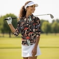 thumbnail image 4 of Uorisanigo Forest Mushrooms Women's Dry-Fit Golf Polo Shirts Comfortable Versatile Women's 3/4 Sleeve Athletic Golf Shirts Fashionable Workout Tops Stylish Pullover Workout Sports, 4 of 7