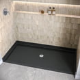 thumbnail image 3 of Streamline GB-2636-548-BL 72 in. x 36 in. ADA Compliant Alcove Acrylic Shower Base in Glossy Black With Center Drain, Drain Included, 3 of 4