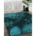 thumbnail image 3 of Ahgly Company Machine Washable Indoor Rectangle Transitional Deep Teal Green Area Rugs, 4' x 6', 3 of 7