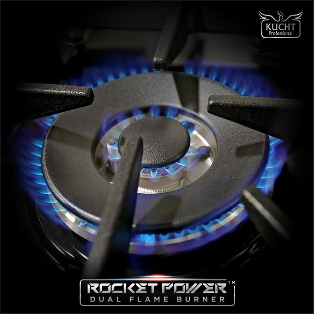 Kucht Professional 48" Stainless Steel Natural Gas Range in Silver and Black