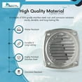 thumbnail image 3 of MARINE CITY Thru Louvered Vent  4"  304 Stainless Steel, Rust-Resistant, for Marines, Boats, Ships, Yachts, Kayaks Pack of 1, 3 of 7