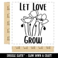 thumbnail image 2 of Let Love Grow Poppy Flowers Wedding Square Rubber Stamp Stamping Scrapbooking Crafting - Large 2.75in, 2 of 7