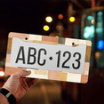 thumbnail image 4 of 1 Pcs Geometric License Plate Frame, License Plate Cover for Car Decorative Parts, Aluminum License Plate Bracket Holder Rust-Proof Weather-Proof for US Standard Car, 4 of 9