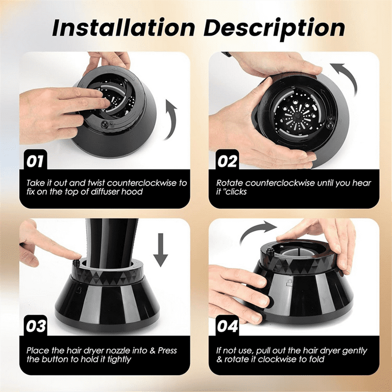 Hair Dryer Diffuser Universal Hair Diffuser Attachment for Fine