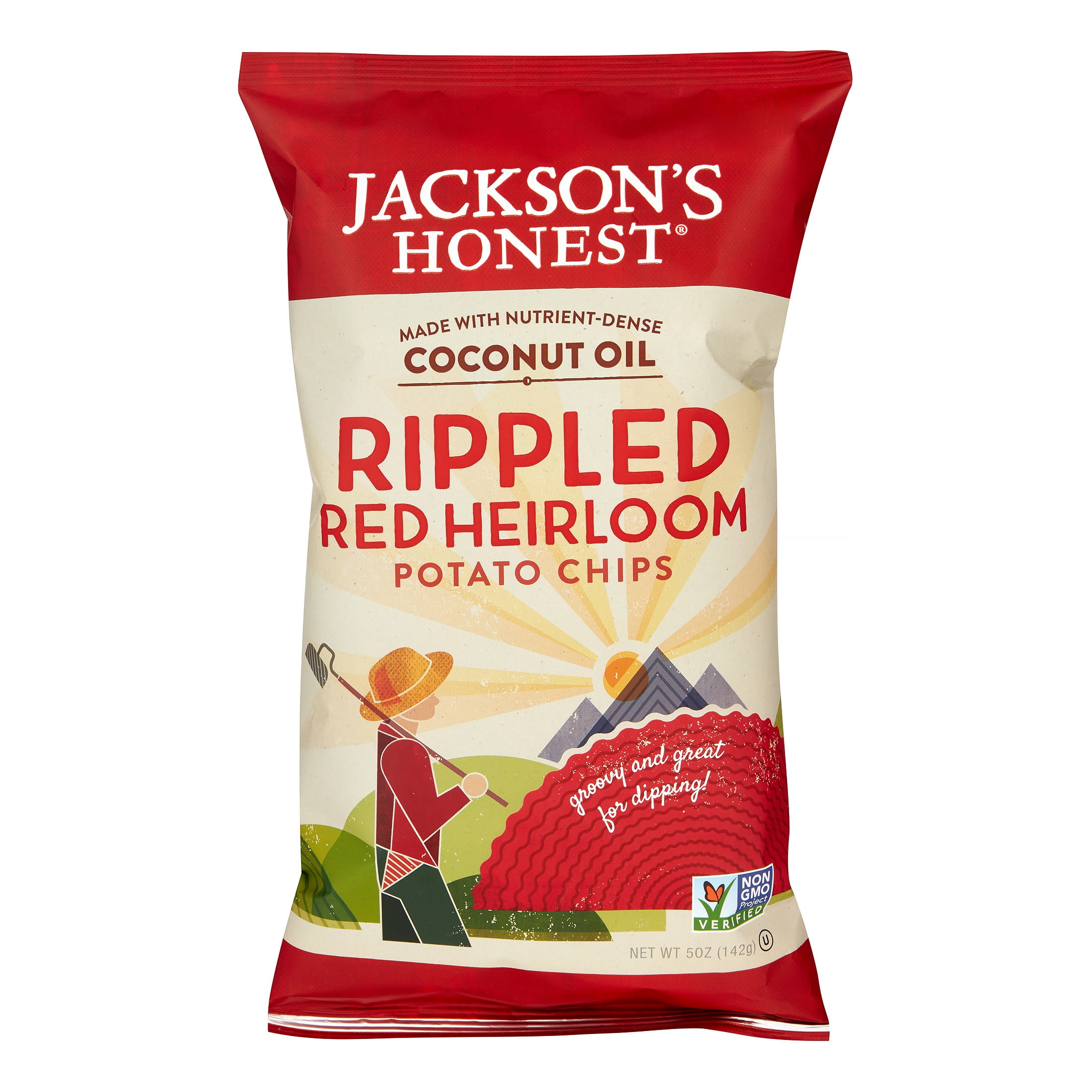 Jackson's Honest Chips Potato Chips, Red Heirloom Potato, 5 Oz