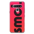 thumbnail image 1 of MUNDAZE LG K51 Shockproof Clear Hybrid Protective Phone Case Red Pink Clear Funny Text Quote Smol Cover, 1 of 6