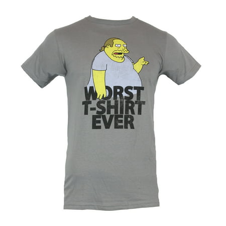 The Simpsons Mens T-Shirt - Worst Shirt Ever Comic Book Guy Image