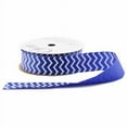 thumbnail image 6 of Offray Ribbon, Chevron Royal Blue 7/8 inch Single Face Satin Polyester Ribbon, 9 feet, 6 of 8