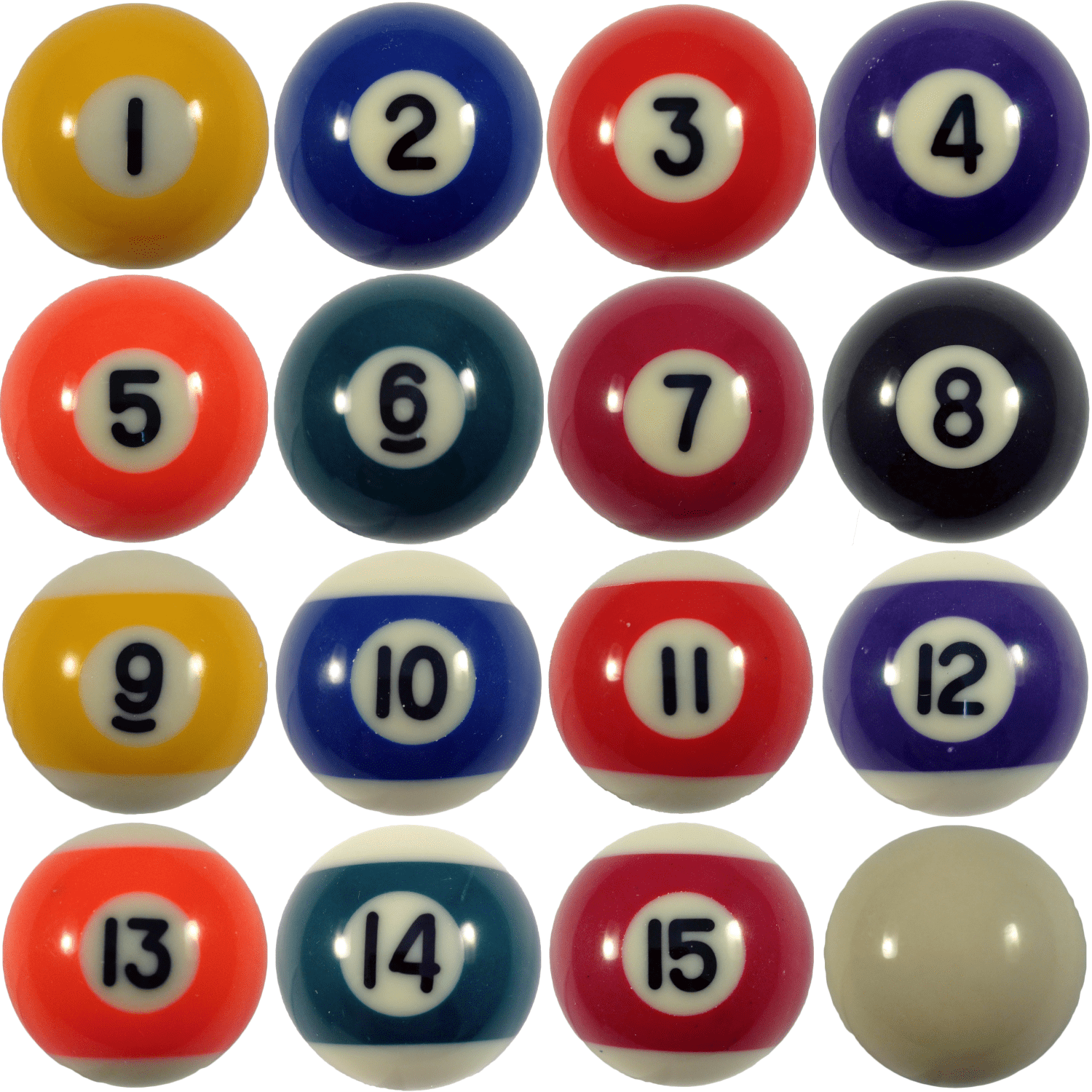 New 1 7/10 /  43 mm pool balls