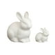thumbnail image 1 of FELTECHELECTR 2 figuras de conejo de porcelana blanca para decorar modelos de conejitos de porcelana., 1 of 5
