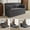 Grey, variant on 5-in-1 Convertible Sofa Bed, 60" Boneless Couch Tri Folding Mattress,Corduroy Futon Couch Sleeper