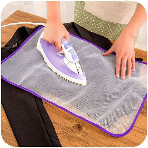 Ironing Pad Heat Resistant Cloth Mat | Protective Insulation Sheet for Ironing Delicate Fabrics | Transparent See-Through Guard | 35x50cm | White | 1 Piece Random Style