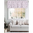 thumbnail image 5 of Vintage Wallpaper Valances for Windows Purple Flower Plants Vintage Rod Pocket Curtains Valance Short Window Treatment Drapes for Living Room, Bedroom Bathroom 42"&nbsp;W x 12" L, 5 of 5
