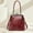Wine, variant on 100Fens Shoulder Crossbody Bag Spring Nostalgic Handbag Soft Leather Texture Women Bag