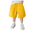 thumbnail image 3 of adviicd Toddler Soccer Shorts Boys Boys Athletic Shorts Boys Shorts Basketball Kids Soccer Running Gym Shorts Active Sports Shorts (Yellow,4-5 Years), 3 of 6
