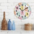 thumbnail image 3 of Yayeee 10" Wall Clock Battery Operated Quartz Round Silent Non-Ticking Home Decor,Cute Gummy Bears Pattern, 3 of 6