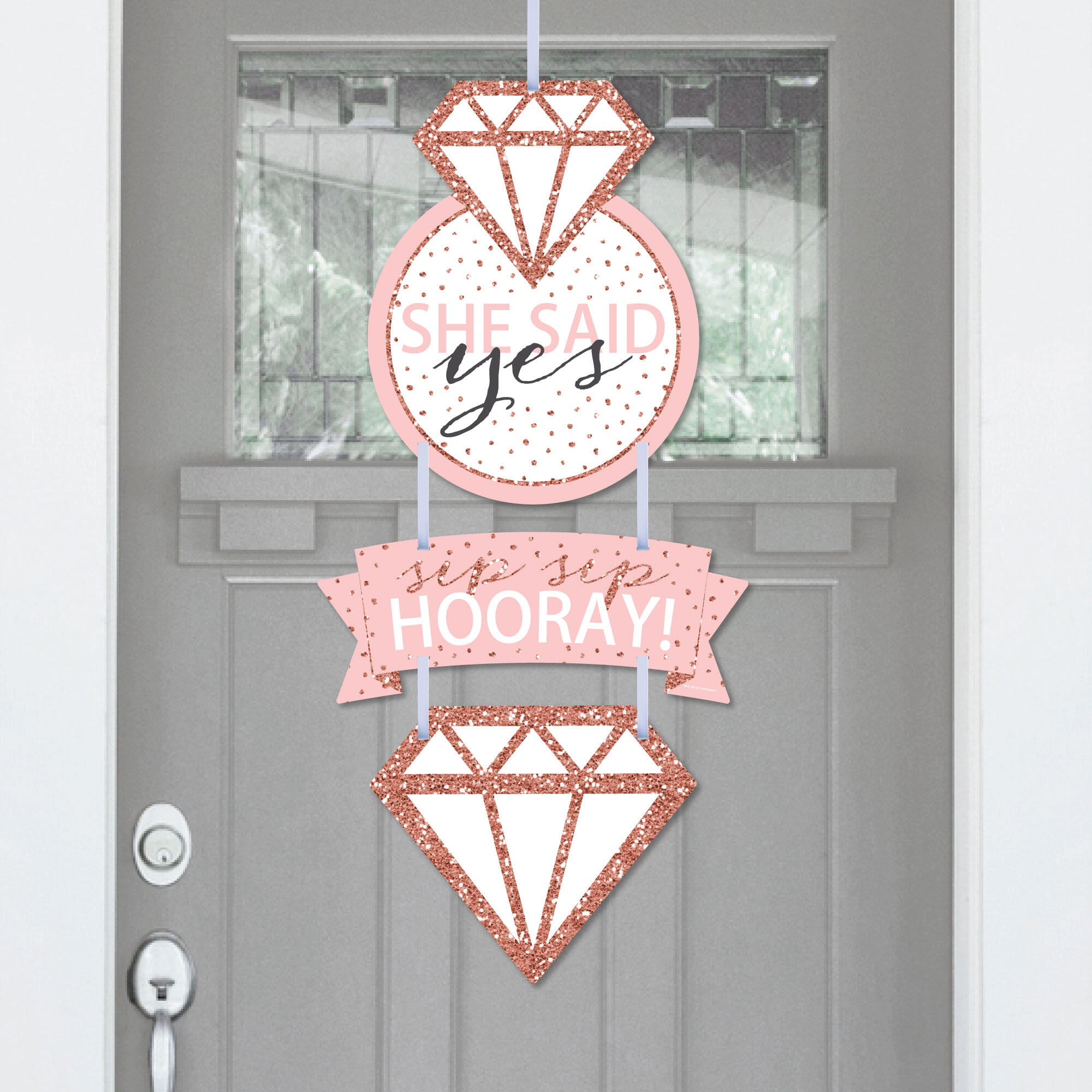 These front door decorations welcomed guests to Caroline's bridal shower  last weekend. They were so fun to design (see 2nd photo for how I… |  Instagram