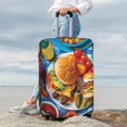 thumbnail image 7 of Susaid Vibrant Picnic Food Spread Print Elastic Washable Suitcase Cover with Hidden Zipper, Fits 18-32 Inch Luggage for Protection During Travel-Large, 7 of 7