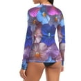 thumbnail image 5 of joogoo Womens UPF 50+ Sun Shirts Flower Patern5 Long Sleeve UV Protection Rash Guard Tops L, 5 of 7
