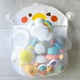 thumbnail image 5 of ACDANC Bath Toy Organizer with 2 Hooks Bathroom Toy Holder,Bath Toy Storage Bathroom Toy Storage Net Bag Hanging Mesh Bag for Bath Toys,These Multi-use Net Bags Make Baby Bath Toy Storage Easy,White, 5 of 7